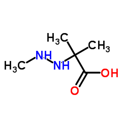 Propanoic acid, 2-methyl-2-(2-methylhydrazino)- (9CI) structure