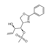 (1'R,2'R,4S)-1'-Methylsulfonyloxy-1'-(2-phenyl-4,5-dihydrooxazol-4-yl)but-3'-en-2'-ol结构式