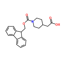 1-Fmoc-4-哌啶乙酸结构式