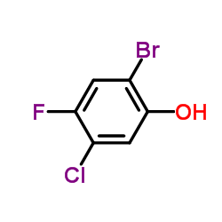 2-Bromo-5-chloro-4-fluorophenol结构式