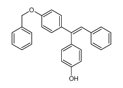 4-[2-phenyl-1-(4-phenylmethoxyphenyl)ethenyl]phenol Structure
