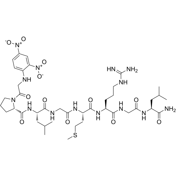 Dnp-(Leu421)-Collagen Type VIII α1 Chain (419-426) amide (human, mouse) trifluoroacetate salt structure