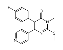 5-(4-fluorophenyl)-3-methyl-2-methylthio-6-(pyridin-4-yl)-3H-pyrimidin-4-one结构式