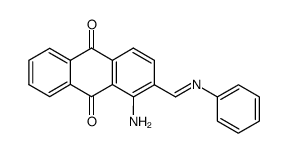 1-amino-2-(phenylimino-methyl)-anthraquinone结构式