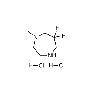 6,6-Difluoro-1-methyl-1,4-diazepane dihydrochloride Structure