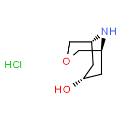 endo-7-hydroxy-3-oxa-9-azabicyclo[3.3.1]nonane hydrochloride structure