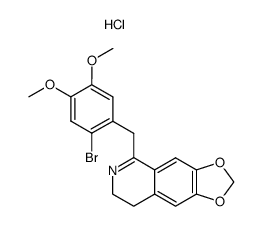 5-(2-bromo-4,5-dimethoxy-benzyl)-7,8-dihydro-[1,3]dioxolo[4,5-g]isoquinoline, hydrochloride结构式