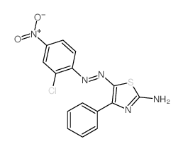 2-Thiazolamine,5-[2-(2-chloro-4-nitrophenyl)diazenyl]-4-phenyl- Structure