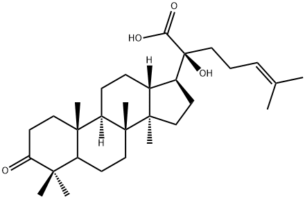 20-Hydroxy-3-oxo-5α-dammar-24-en-21-oic acid结构式