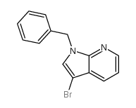 3-溴-1-苄基-1H-吡咯并[2,3-b]吡啶结构式