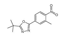 2-tert-butyl-5-(3-methyl-4-nitrophenyl)-1,3,4-oxadiazole结构式