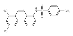 Benzenesulfonamide,N-[2-[[(2,4-dihydroxyphenyl)methylene]amino]phenyl]-4-methyl- picture