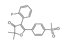 4-(2-fluorophenyl)-2,2-dimethyl-5-(4-(methylsulfonyl)phenyl)furan-3(2H)-one结构式