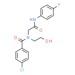4-CHLORO-N-[2-(4-FLUOROANILINO)-2-OXOETHYL]-N-(2-HYDROXYETHYL)BENZENECARBOXAMIDE picture