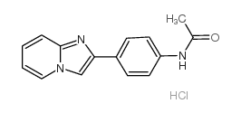 2-(p-Acetamidophenyl)imidazo(1,2-a)pyridineHCl结构式