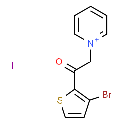 1-[2-(3-Bromo-2-thienyl)-2-oxoethyl]pyridinium iodide Structure