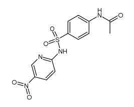 N-acetyl-sulfanilic acid-(5-nitro-[2]pyridylamide)结构式