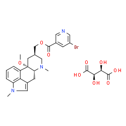 5-bromo-3-(10-methoxy-1,6-dimethylergolin-8beta-ylmethoxycarbonyl)pyridinium hydrogen [R-(R*,R*)]-tartrate picture