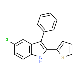 5-Chloro-3-phenyl-2-(2-thienyl)-1H-indole结构式