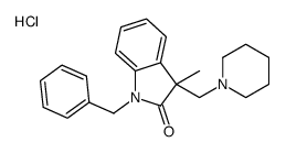 1-benzyl-3-methyl-3-(piperidin-1-ium-1-ylmethyl)indol-2-one,chloride Structure