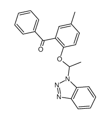 {2-[1-(1-benzotriazol-1-yl)ethoxy]-5-methylphenyl}(phenyl)methanone Structure