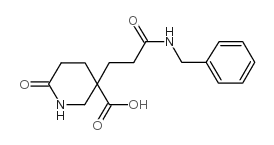 3-(2-苄氨基甲酰-乙基)-6-氧代-哌啶-3-羧酸结构式