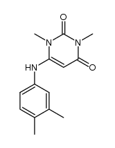 1,3-Dimethyl-6-(3,4-dimethyl-anilino)-2,4(1H,3H)-pyrimidindion结构式