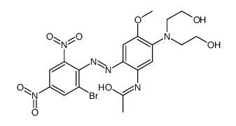 2',4'-Dinitro-6'-bromo-4-[bis(2-hydroxyethyl)amino]-5-methoxy-2-(acetylamino)azobenzene结构式