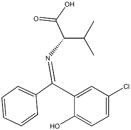 N-[(5-Chloro-2-Hydroxyphenyl)Phenylmethylene]-L-Valine Structure