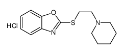 2-(2-piperidin-1-ium-1-ylethylsulfanyl)-1,3-benzoxazole,chloride结构式