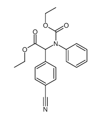 ethyl 2-(4-cyanophenyl)-2-(N-ethoxycarbonylanilino)acetate结构式