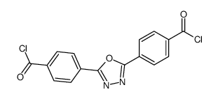 4-[5-(4-carbonochloridoylphenyl)-1,3,4-oxadiazol-2-yl]benzoyl chloride结构式