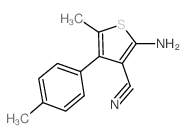 2-氨基-5-甲基-4-(4-甲基苯基)噻吩-3-甲腈结构式