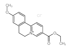 ethyl 9-methoxy-6,7-dihydrobenzo[a]quinolizin-5-ium-3-carboxylate,chloride结构式