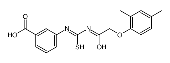 3-[[2-(2,4-dimethylphenoxy)acetyl]carbamothioylamino]benzoic acid Structure