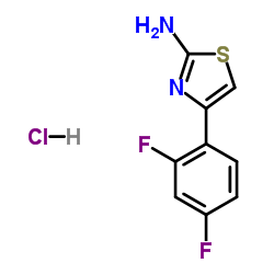 4-(2,4-Difluorophenyl)-1,3-thiazol-2-amine hydrochloride (1:1)结构式