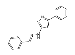 2-benzylidene-1-(5-phenyl-1,3,4-thiadiazol-2-yl)hydrazine结构式