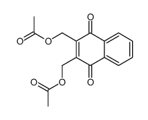 [3-(acetyloxymethyl)-1,4-dioxonaphthalen-2-yl]methyl acetate结构式