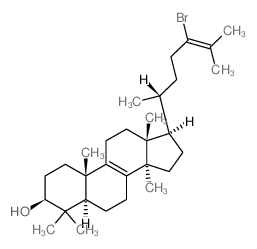(3S,5S,10S,13R,14R,17R)-17-[(2R)-5-bromo-6-methyl-hept-5-en-2-yl]-4,4,10,13,14-pentamethyl-2,3,5,6,7,11,12,15,16,17-decahydro-1H-cyclopenta[a]phenanthren-3-ol Structure