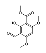 methyl 3-formyl-2-hydroxy-4,6-dimethoxybenzoate结构式