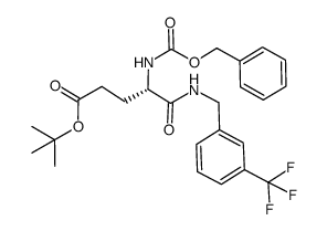 N-[(benzyloxy)carbonyl]-L-glutamic acid γ-tert-butyl ester α-[3-(trifluoromethyl)benzyl]amide Structure