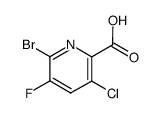 6-Bromo-3-chloro-5-fluoropicolinic acid Structure