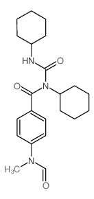 N-cyclohexyl-N-(cyclohexylcarbamoyl)-4-(formyl-methyl-amino)benzamide结构式