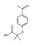 2-(4-acetylphenoxy)-2-methylpropionic acid structure