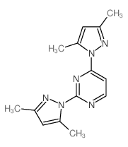 Pyrimidine,2,4-bis(3,5-dimethyl-1H-pyrazol-1-yl)-结构式