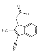 (3-氰基-2-甲基-吲哚-1-基)-乙酸结构式