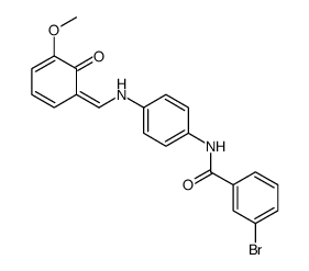 3-bromo-N-[4-[[(E)-(5-methoxy-6-oxocyclohexa-2,4-dien-1-ylidene)methyl]amino]phenyl]benzamide结构式