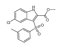 methyl 3-[(3-methylphenyl)sulfonyl]-5-chloro-1H-indole-2-carboxylate Structure