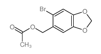 1,3-Benzodioxole-5-methanol,6-bromo-, 5-acetate Structure