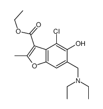 ethyl 4-chloro-6-(diethylaminomethyl)-5-hydroxy-2-methyl-1-benzofuran-3-carboxylate Structure